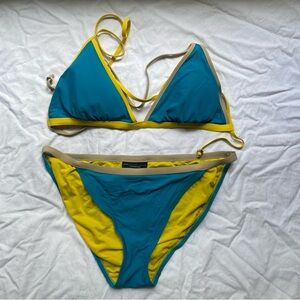 Marc Jacobs M/L yellow and blue bikini